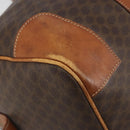 CELINE Macadam Boston Bag PVC Leather Brown Gold Tone Auth ep15333-16