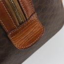 CELINE Macadam Boston Bag PVC Leather Brown Gold Tone Auth ep15333-17