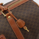 CELINE Macadam Boston Bag PVC Leather Brown Gold Tone Auth ep15333-10