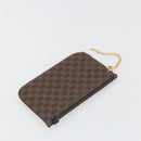 CELINE Macadam Boston Bag PVC Leather Brown Gold Tone Auth ep15333-26