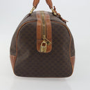 CELINE Macadam Boston Bag PVC Leather Brown Gold Tone Auth ep15333-3