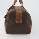 CELINE Macadam Boston Bag PVC Leather Brown Gold Tone Auth ep15333-4
