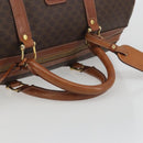 CELINE Macadam Boston Bag PVC Leather Brown Gold Tone Auth ep15333-7