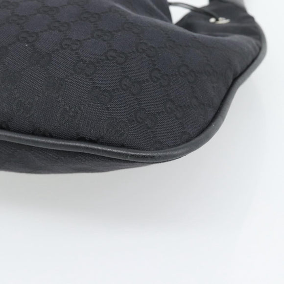 GUCCI GG Canvas Bamboo Hand Bag Black Silver 001 4033 Auth ep15336A