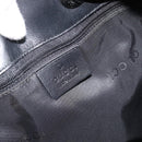 GUCCI GG Canvas Bamboo Hand Bag Black Silver 001 4033 Auth ep15336A-14
