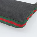 GUCCI Shoulder Bag Canvas Black Silver 01233 Auth ep15337-12