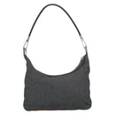 GUCCI Shoulder Bag Canvas Black Silver 01233 Auth ep15337-3