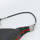 GUCCI Shoulder Bag Canvas Black Silver 01233 Auth ep15337-8