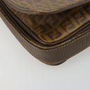 FENDI Zucchino Shoulder Bag PVC Leather Brown Auth ep15338-14