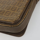 FENDI Zucchino Shoulder Bag PVC Leather Brown Auth ep15338-15