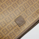 FENDI Zucchino Shoulder Bag PVC Leather Brown Auth ep15338-17