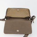 FENDI Zucchino Shoulder Bag PVC Leather Brown Auth ep15338-20