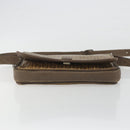 FENDI Zucchino Shoulder Bag PVC Leather Brown Auth ep15338-5