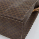 CELINE Macadam Tote Bag PVC Leather Brown Gold Tone Auth ep15343-10