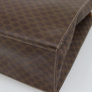CELINE Macadam Tote Bag PVC Leather Brown Gold Tone Auth ep15343-12