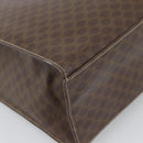 CELINE Macadam Tote Bag PVC Leather Brown Gold Tone Auth ep15343-13