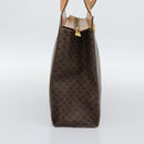 CELINE Macadam Tote Bag PVC Leather Brown Gold Tone Auth ep15343-4