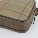 Burberrys Nova Check Shoulder Bag Canvas Beige Gold Tone Auth ep15344-15