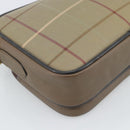 Burberrys Nova Check Shoulder Bag Canvas Beige Gold Tone Auth ep15344-16