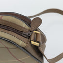 Burberrys Nova Check Shoulder Bag Canvas Beige Gold Tone Auth ep15344-10