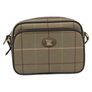Burberrys Nova Check Shoulder Bag Canvas Beige Gold Tone Auth ep15344-13