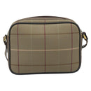 Burberrys Nova Check Shoulder Bag Canvas Beige Gold Tone Auth ep15344-2