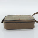 Burberrys Nova Check Shoulder Bag Canvas Beige Gold Tone Auth ep15344-5