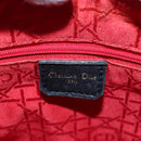 Christian Dior Canage Lady Dior Hand Bag Lamb Skin 2way Black Auth ep15345SAM-18