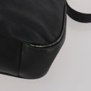 GUCCI Bamboo Hand Bag Leather 2way Black Gold Tone 001 0166 1577 Auth ep15347-12