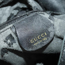 GUCCI Bamboo Hand Bag Leather 2way Black Gold Tone 001 0166 1577 Auth ep15347-21
