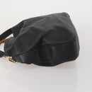 GUCCI Bamboo Hand Bag Leather 2way Black Gold Tone 001 0166 1577 Auth ep15347-5