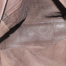 LOEWE Hand Bag Suede Brown Gold Tone Auth ep15349-11