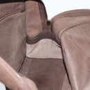 LOEWE Hand Bag Suede Brown Gold Tone Auth ep15349-18