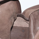 LOEWE Hand Bag Suede Brown Gold Tone Auth ep15349-19