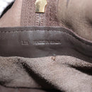 LOEWE Hand Bag Suede Brown Gold Tone Auth ep15349-12