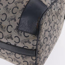 CELINE C Sulky Boston Bag Canvas Navy Gold Tone Auth ep15354-14
