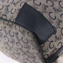 CELINE C Sulky Boston Bag Canvas Navy Gold Tone Auth ep15354-15