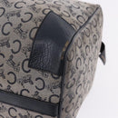 CELINE C Sulky Boston Bag Canvas Navy Gold Tone Auth ep15354-16