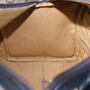 CELINE C Sulky Boston Bag Canvas Navy Gold Tone Auth ep15354-20