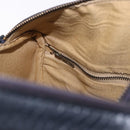 CELINE C Sulky Boston Bag Canvas Navy Gold Tone Auth ep15354-21