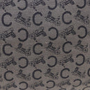 CELINE C Sulky Boston Bag Canvas Navy Gold Tone Auth ep15354-4