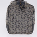 CELINE C Sulky Boston Bag Canvas Navy Gold Tone Auth ep15354-5