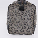 CELINE C Sulky Boston Bag Canvas Navy Gold Tone Auth ep15354-6