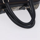 CELINE C Sulky Boston Bag Canvas Navy Gold Tone Auth ep15354-9