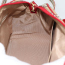 BURBERRY Nova Check Hand Bag Canvas 2way Beige Red Auth ep15355A-17