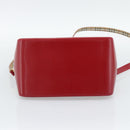 BURBERRY Nova Check Hand Bag Canvas 2way Beige Red Auth ep15355A-5
