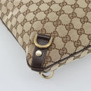 GUCCI GG Canvas Shoulder Bag Beige Gold Tone 131326 Auth ep15356A-14