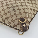 GUCCI GG Canvas Shoulder Bag Beige Gold Tone 131326 Auth ep15356A-15
