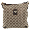 GUCCI GG Canvas Shoulder Bag Beige Gold Tone 131326 Auth ep15356A-13