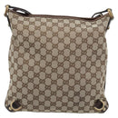 GUCCI GG Canvas Shoulder Bag Beige Gold Tone 131326 Auth ep15356A-2